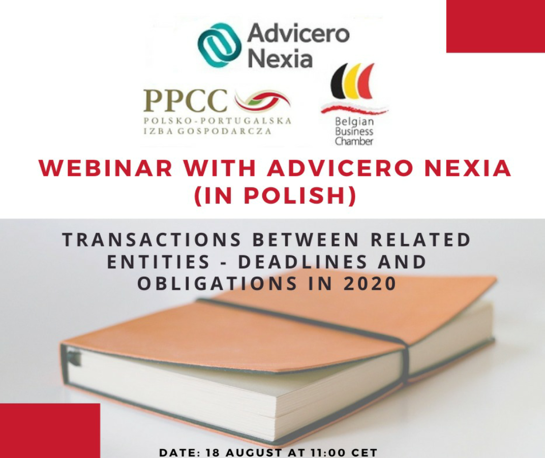 PPCC webinar by Advicero Nexia - “Transactions between Related Entities – Deadlines and Obligations in 2020"
