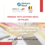 "Reporting of tax schemes in 2022" webinar with Advicero Nexia
